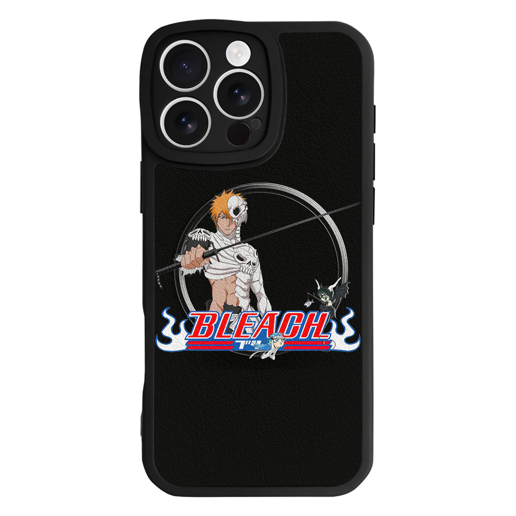 ブリーチ 黒崎一護（くろさき いちご）BLEACH Kurosaki Ichigo 【iPhone 16シリーズ対応】シリコンスマホケース（レザー調） 材質：シリコン